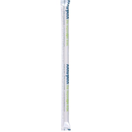 AARDVARK 8.5" Colossal Wrapped White Paper Straws PK 1200 61600051